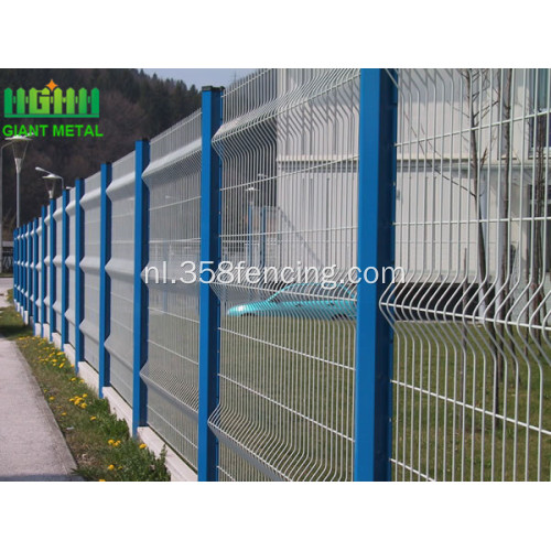 Driehoek buigende hek PVC gecoat